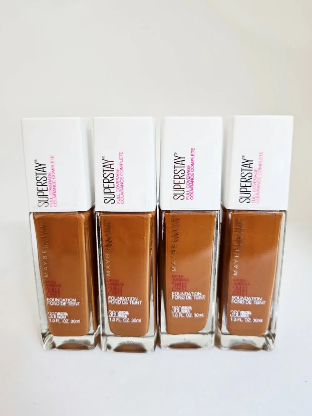 *Maybelline* Superstay Active Wear 24hr Foundation, 360 Mocha- 4 Bottles!